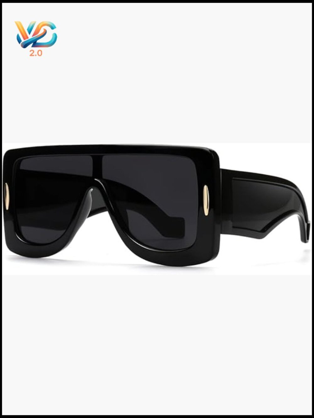 Oversized Flat Top Shield Sunglasses UV Protection Unisex Adult Square